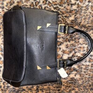 Black Leather Shoulder Bag